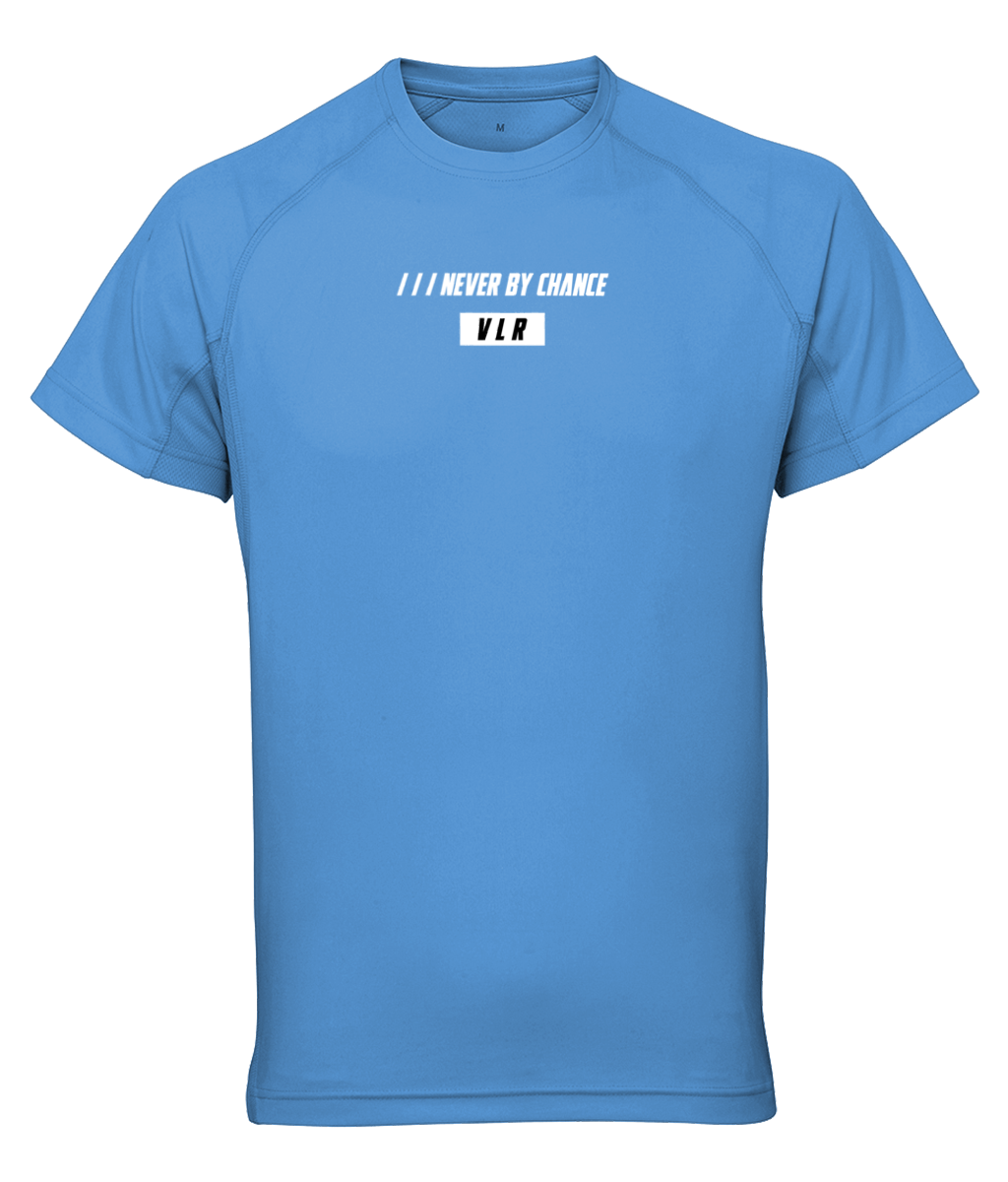 blue performance shirt